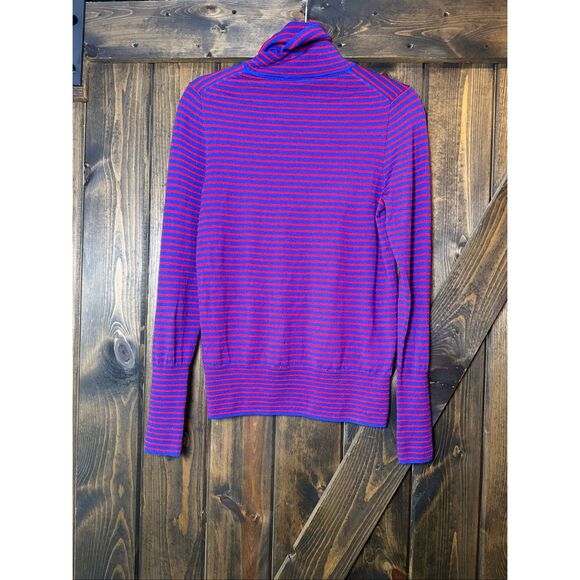 J. Crew Merino Wool Striped Tippi Turtleneck Sweater - Picture 2 of 6